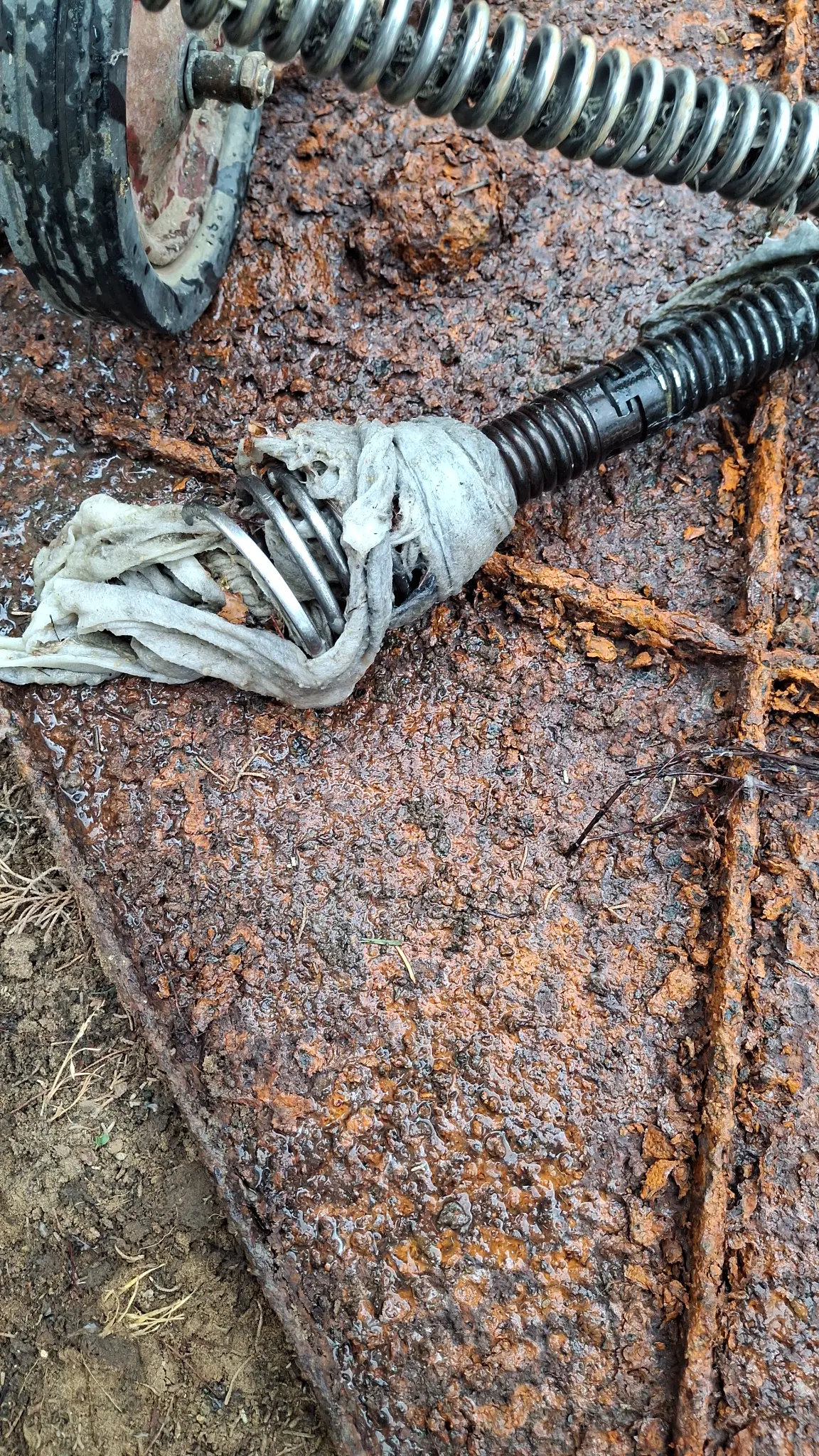 Blocked drain mechanical spring rodding — Goudveld Plumbing Matjhabeng