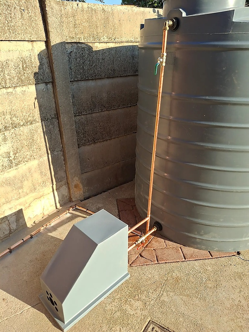 Jojo tank installation with copper pipework — Goudveld Plumbing Welkom